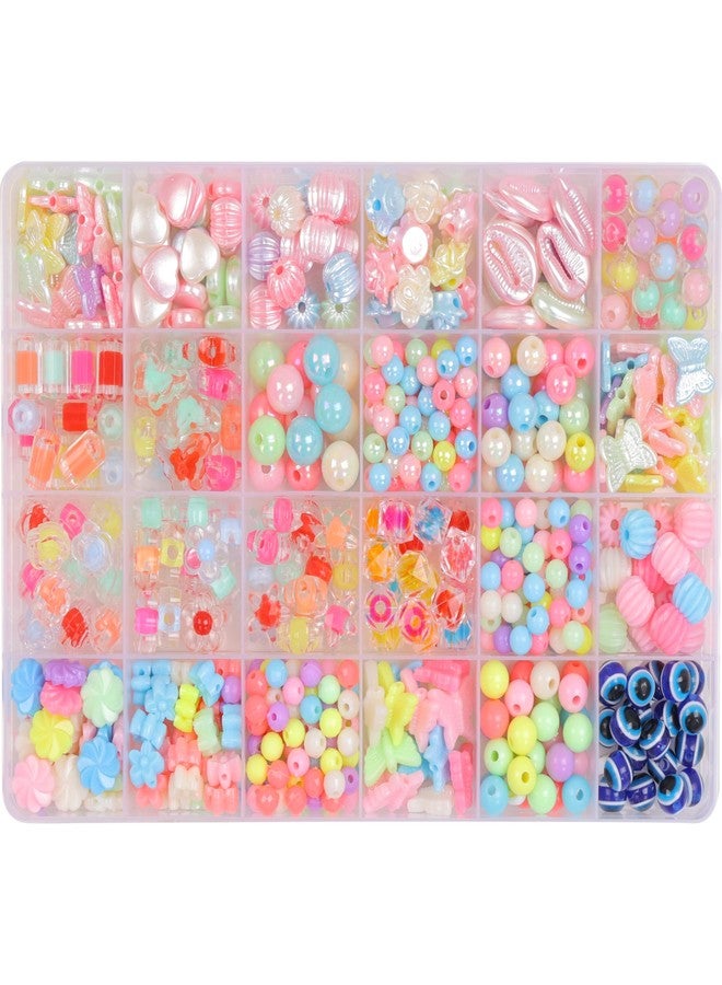 ambitieux DIY Bracelet Making Kit - 24 Colorful Beads, 10m Elastic Thread, Jute Bag, and Cutter - Gift for Girls Birthdays (Double Beads Multicolor 3) - Image 5